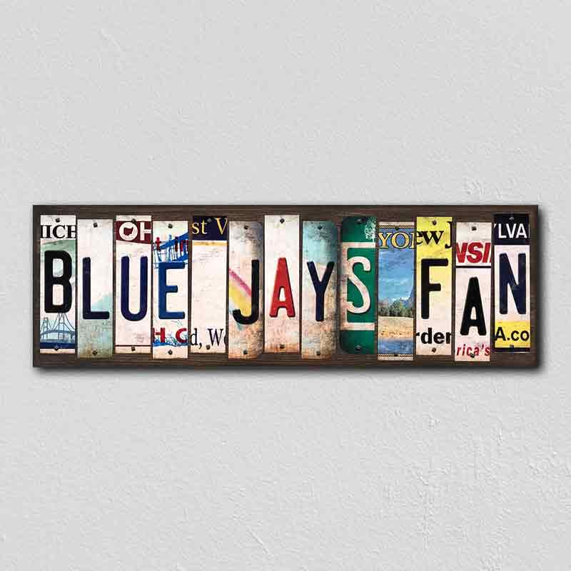 Blue Jays Fan Wholesale Novelty License Plate Strips Wood Sign