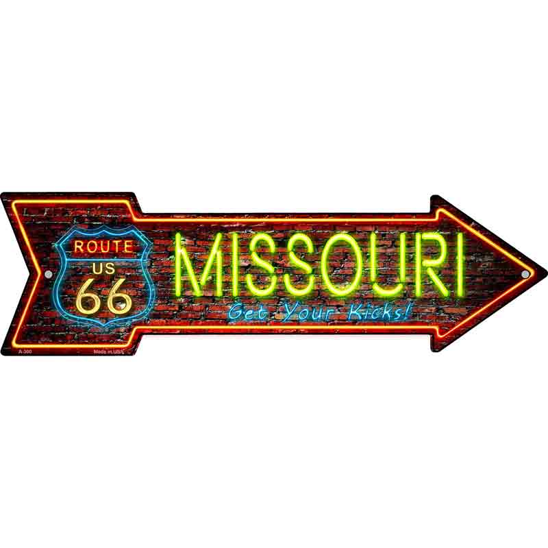 Missouri Neon Wholesale Novelty Metal Arrow Sign