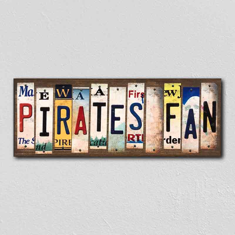 Pirates Fan Wholesale Novelty License Plate Strips Wood Sign