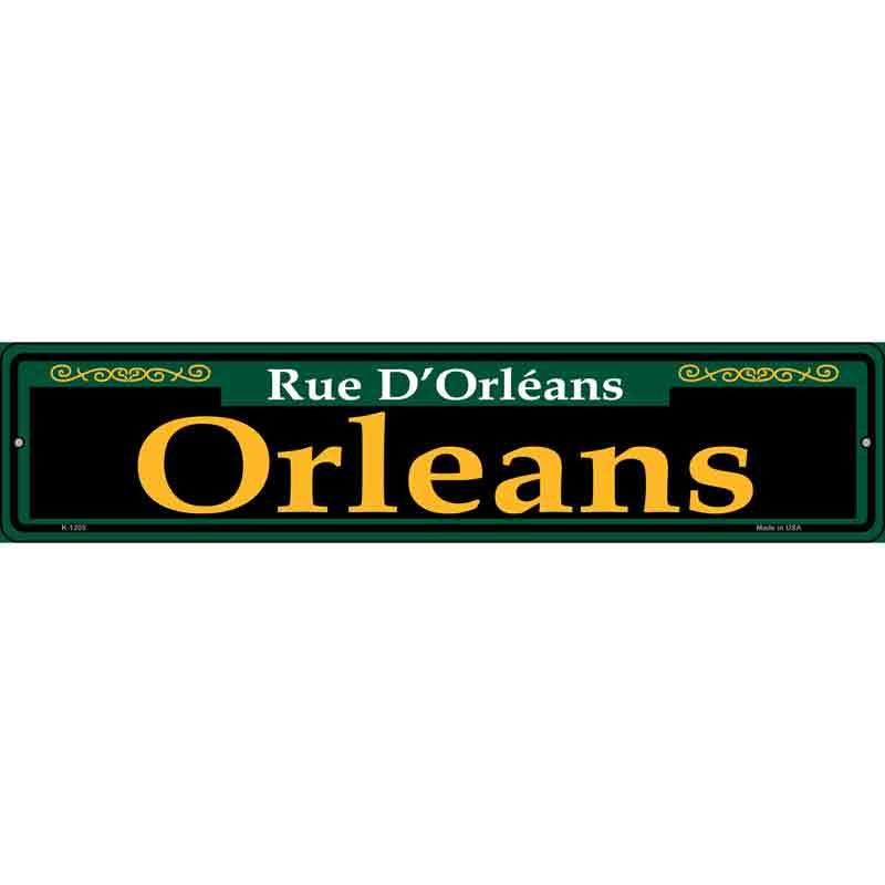 Orleans Green Wholesale Novelty Small Metal Street Sign