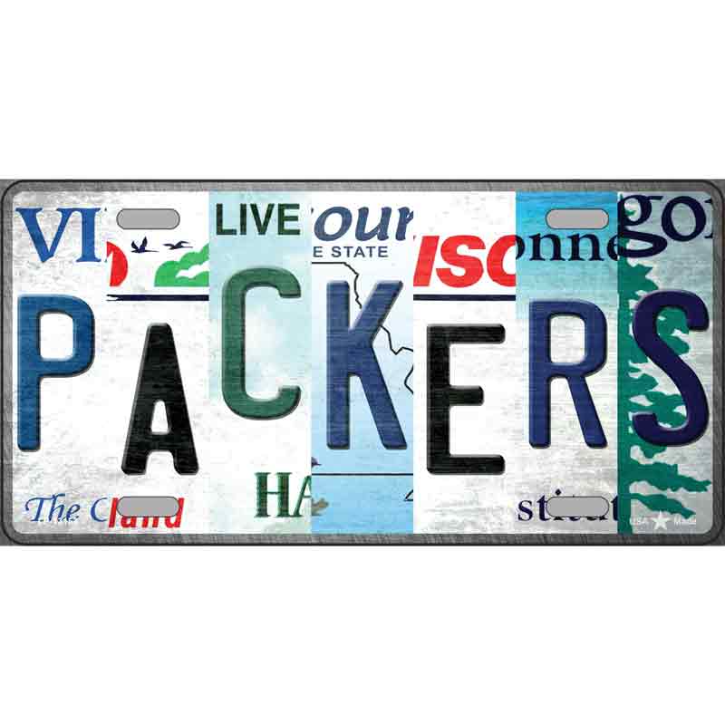 Packers Strip Art Wholesale Novelty Metal License Plate Tag