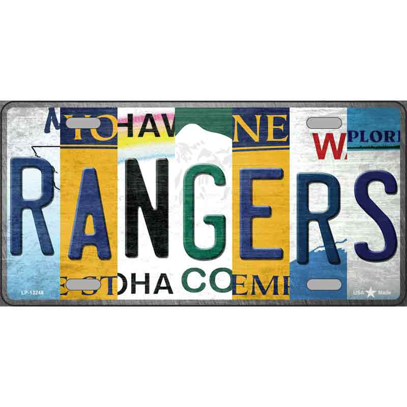 Rangers Strip Art Wholesale Novelty Metal License Plate Tag LP-13248