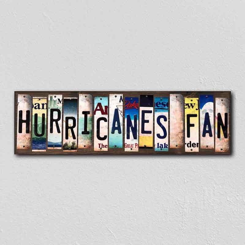 Hurricanes Fan Wholesale Novelty License Plate Strips Wood Sign
