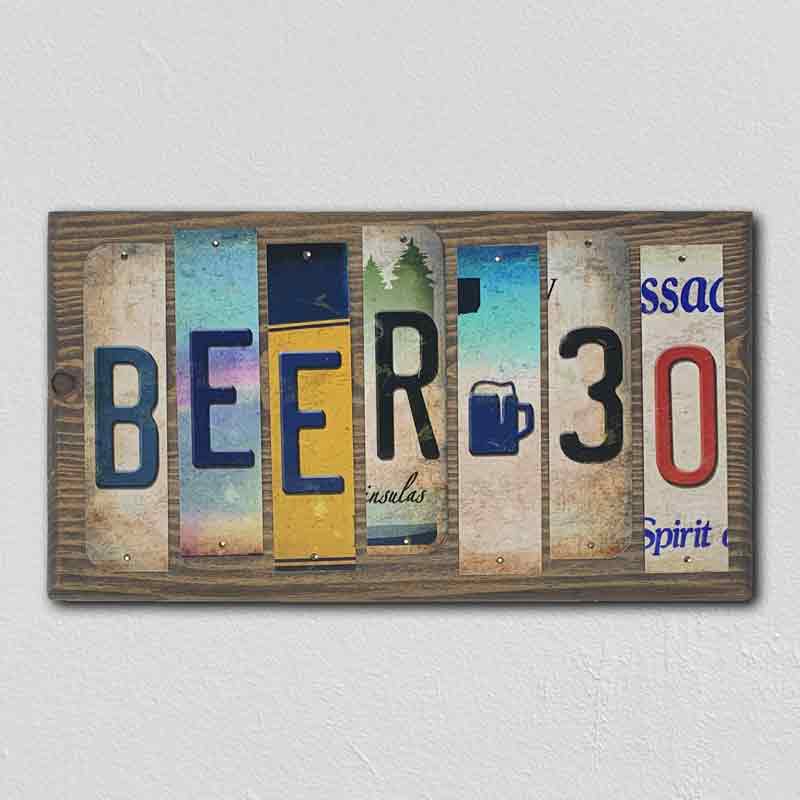 Beer 30 Wholesale Novelty License Plate Strips Wood Sign