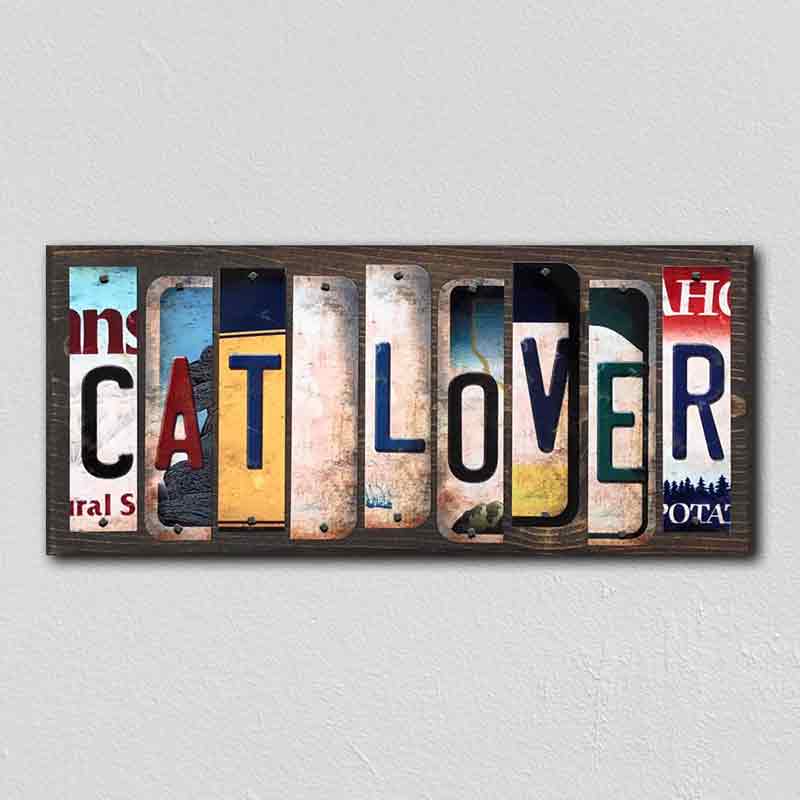 Cat Lover Wholesale Novelty License Plate Strips Wood SIGN
