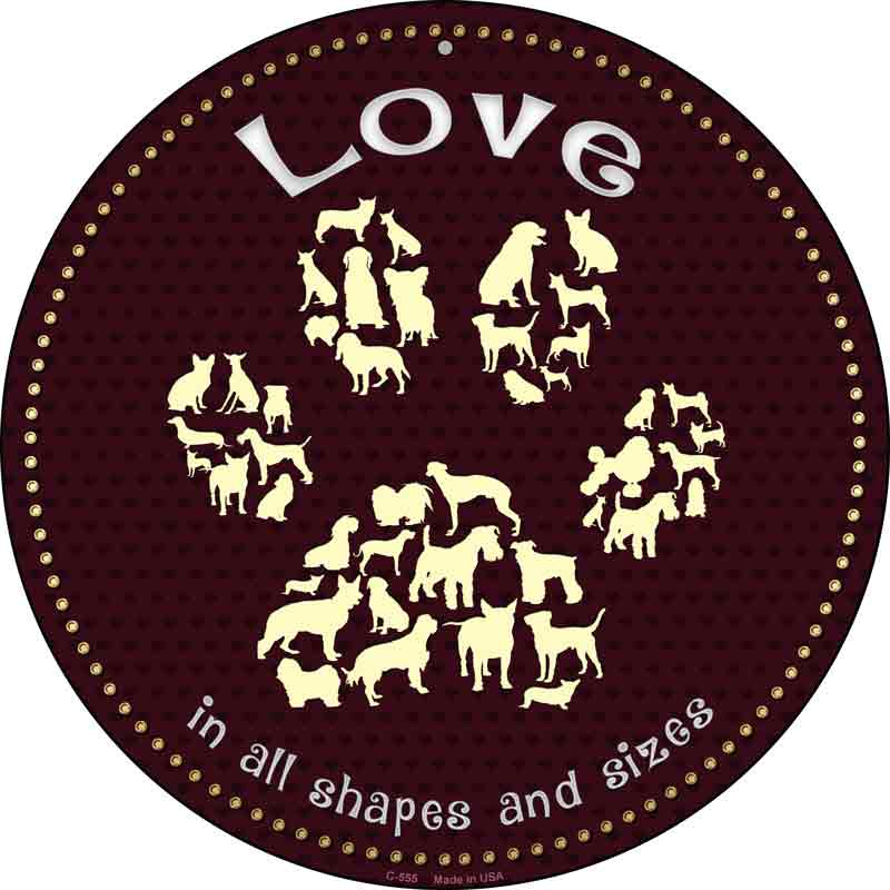 Love In All Shapes Wholesale Novelty Metal Circular Sign