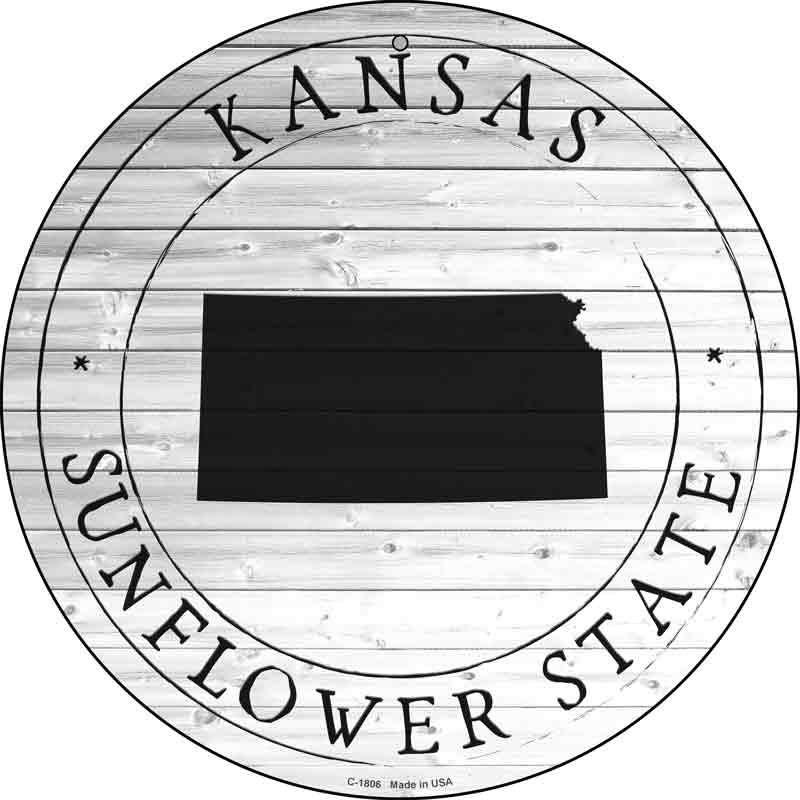 Kansas Sunflower State Wholesale Novelty Metal Circle SIGN C-1806