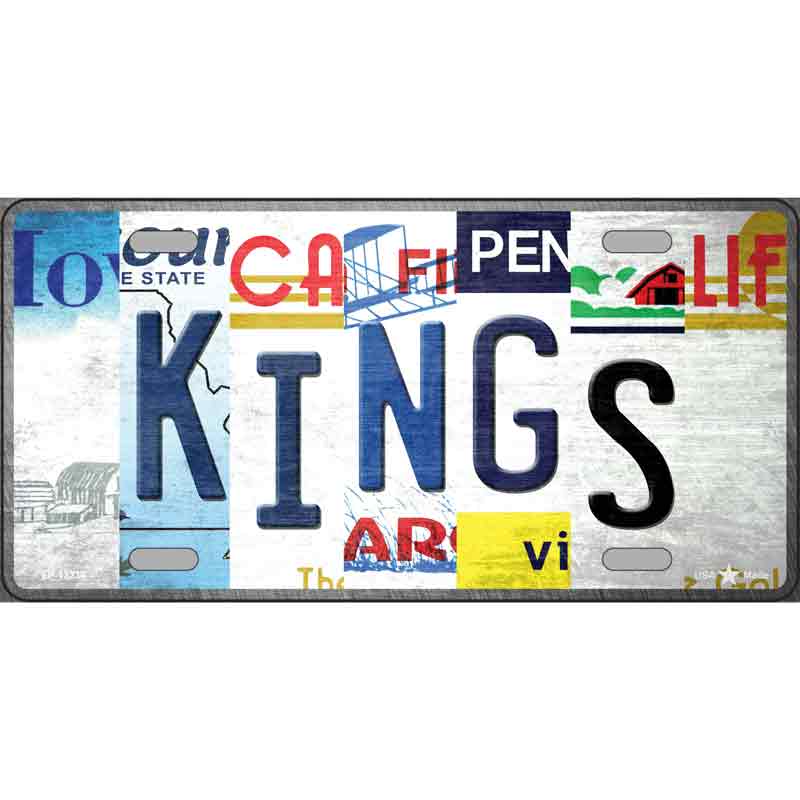 Kings Strip Art Wholesale Novelty Metal License Plate Tag