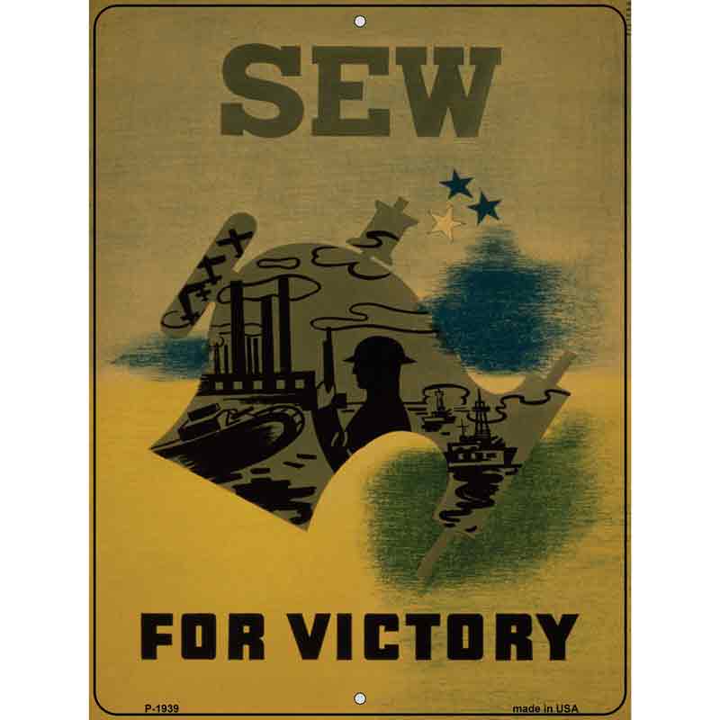 Sew for Victory Vintage POSTER Wholesale Parking Sign