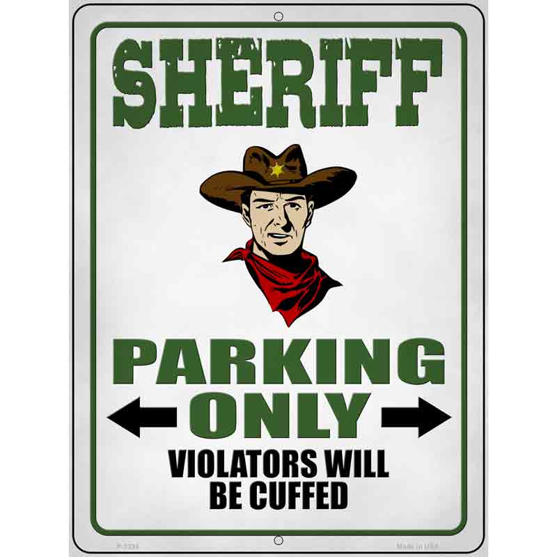 Sheriff Parking Only Wholesale Novelty Metal Parking SIGN