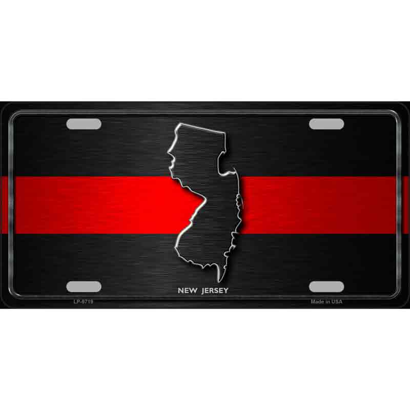New JERSEY Thin Red Line Wholesale Metal Novelty License Plate