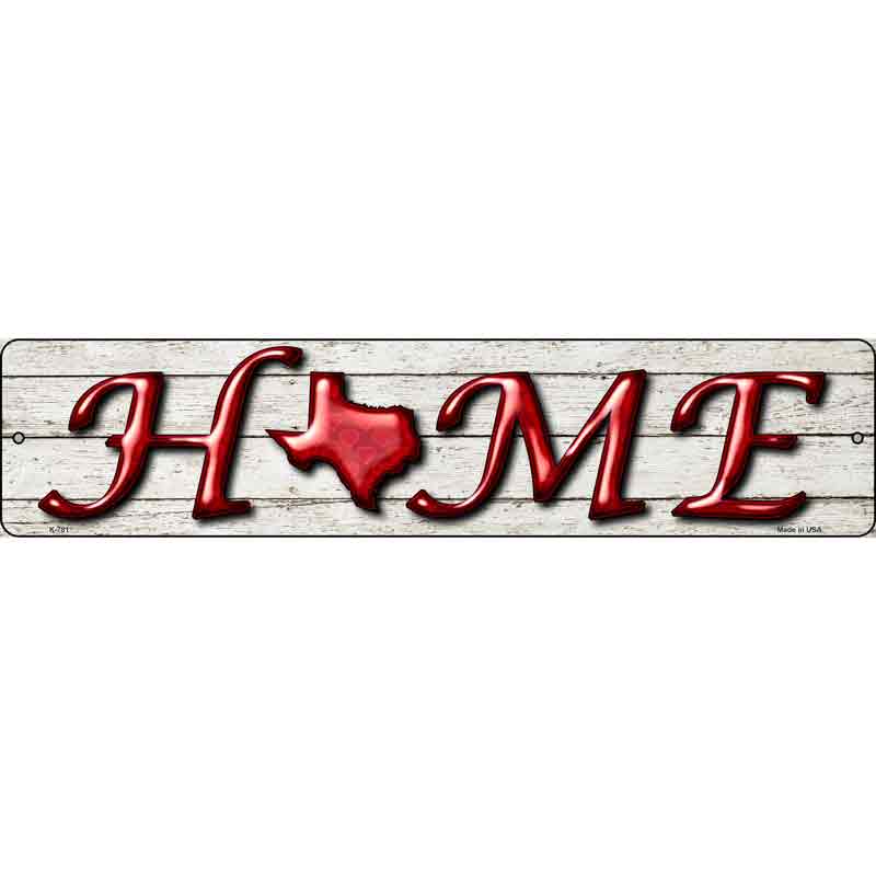 Texas Home State Outline Wholesale Novelty Mini Metal Street SIGN