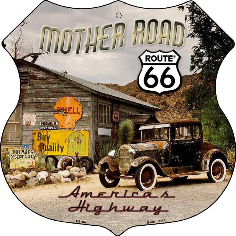 Route 66 Mother Road Highway Shield Wholesale Metal SIGN