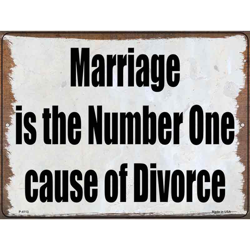 Marriage is Number One Wholesale Novelty Metal Parking SIGN