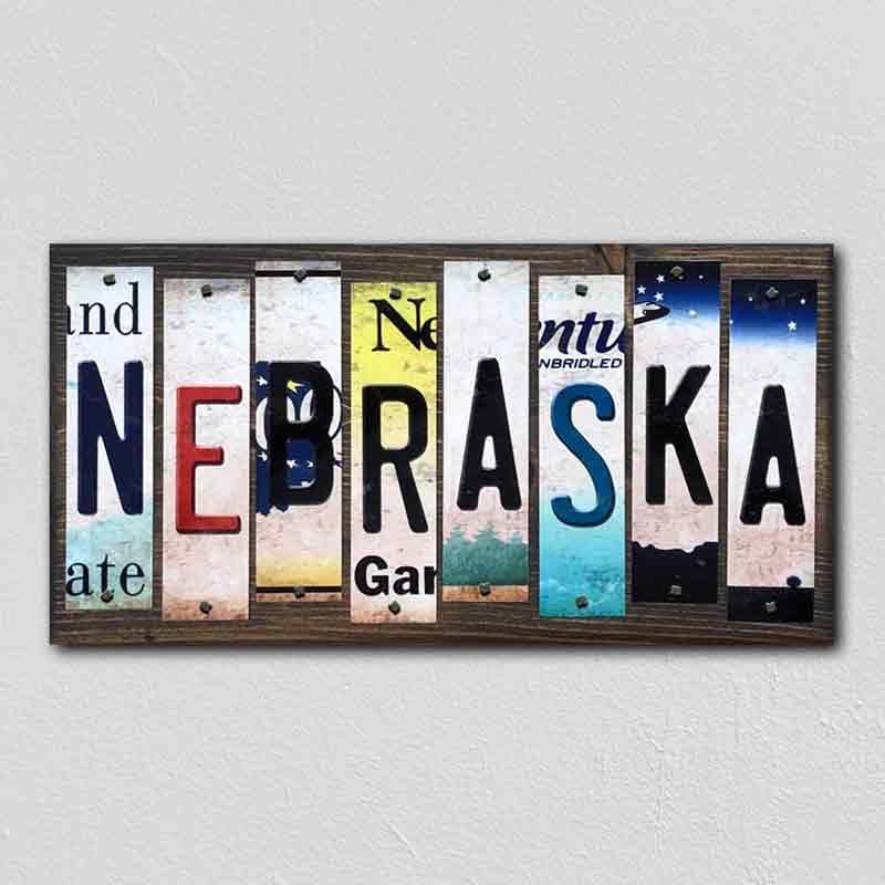 Nebraska Wholesale Novelty License Plate Strips Wood Sign