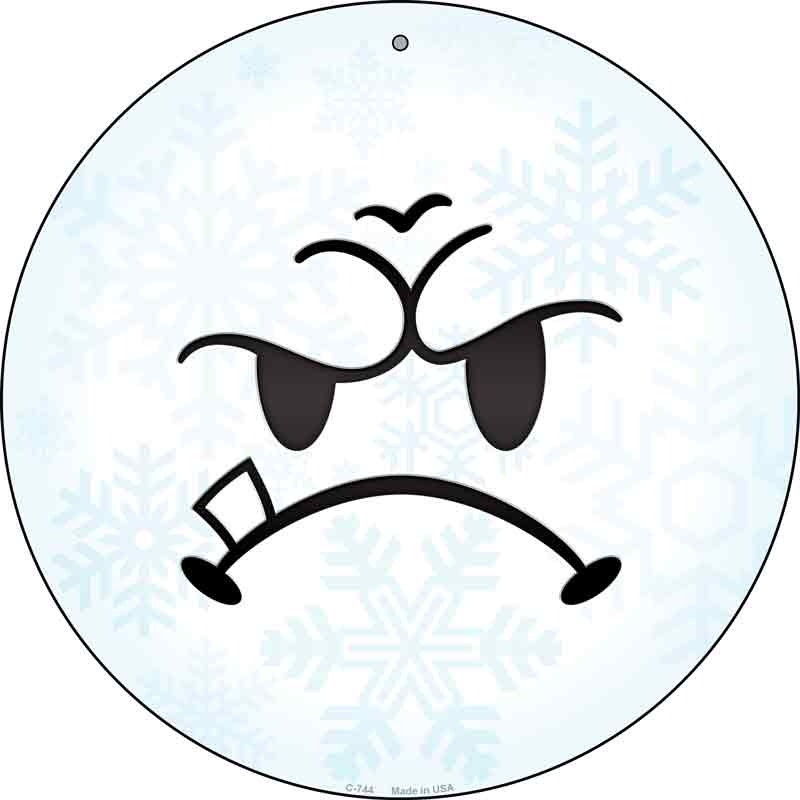 Mean Face Snowflake Wholesale Novelty Metal Circular SIGN