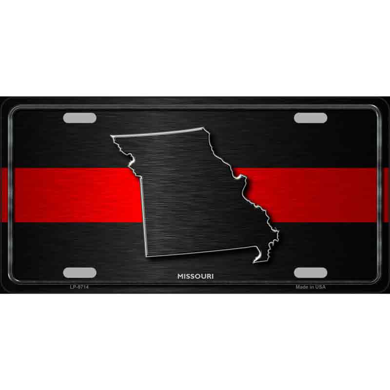 Missouri Thin Red Line Wholesale Metal Novelty LICENSE PLATE