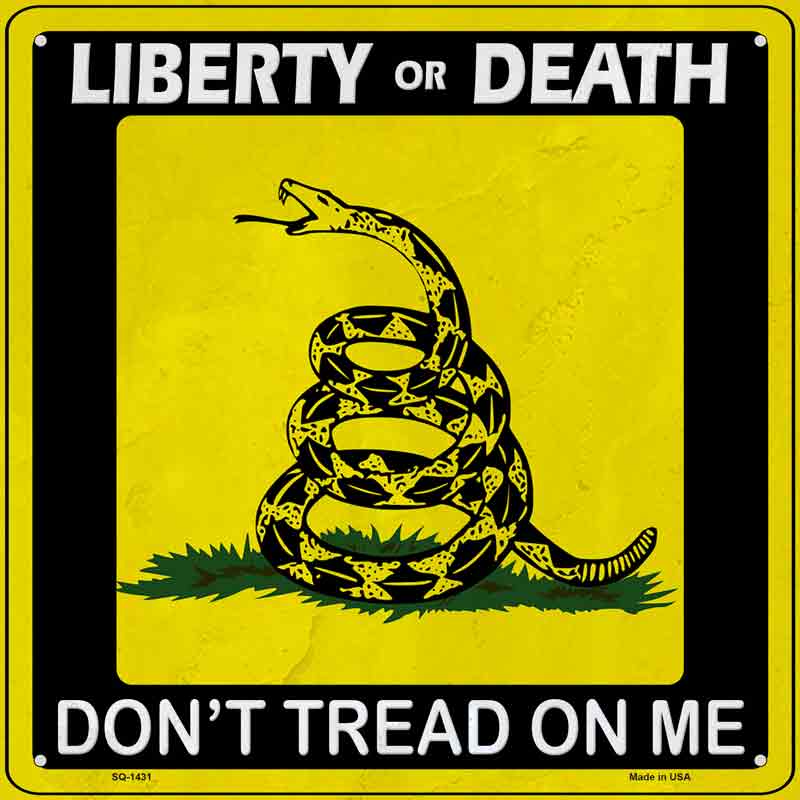 Liberty Or Death Gadsden Wholesale Novelty Metal Square SIGN