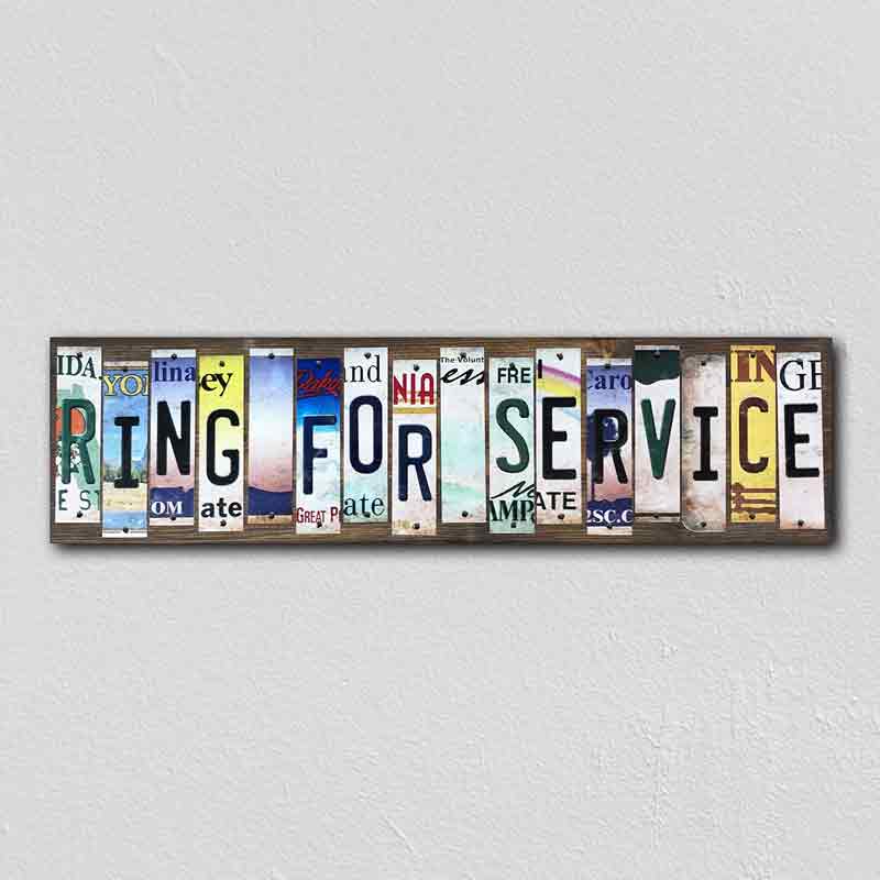 RING For Service Wholesale Novelty License Plate Strips Wood Sign