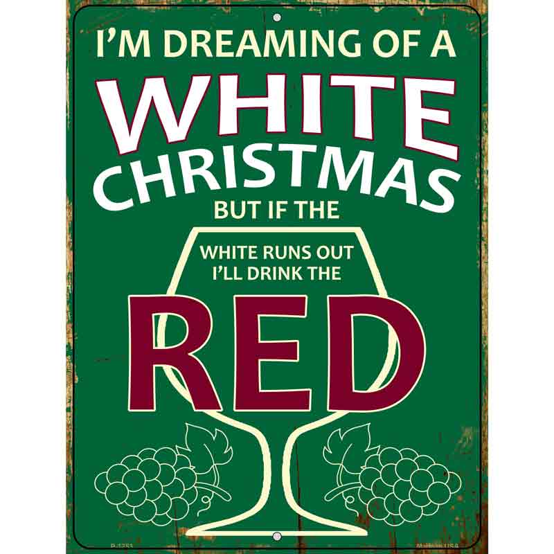 White CHRISTMAS Wholesale Metal Novelty Parking Sign