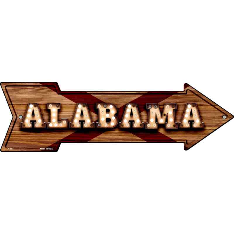 Alabama Bulb Lettering With State FLAG Wholesale Novelty Arrows