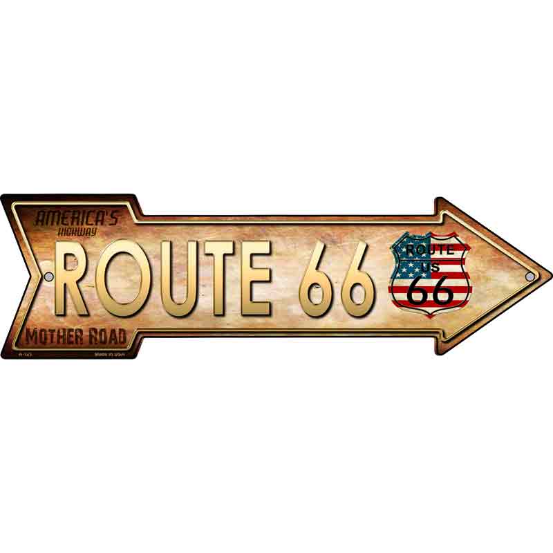 American FLAG Route 66 Wholesale Novelty Metal Arrow Sign