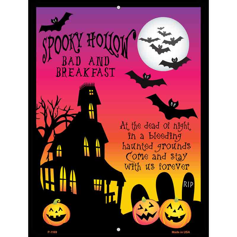 Spooky Hollow Wholesale Metal Novelty Parking Sign