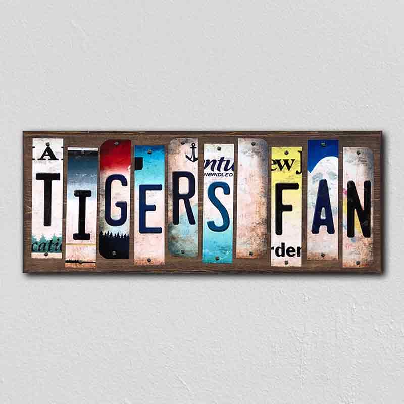 Tigers Fan Wholesale Novelty License Plate Strips Wood Sign