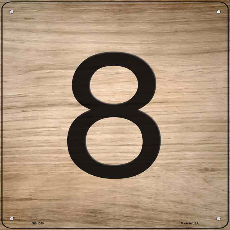 8 Number Tiles Wholesale Novelty Metal Square SIGN