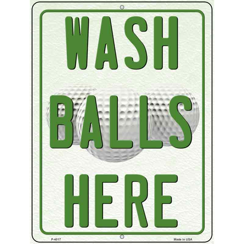 Wash Balls Here Wholesale Novelty Metal Parking SIGN