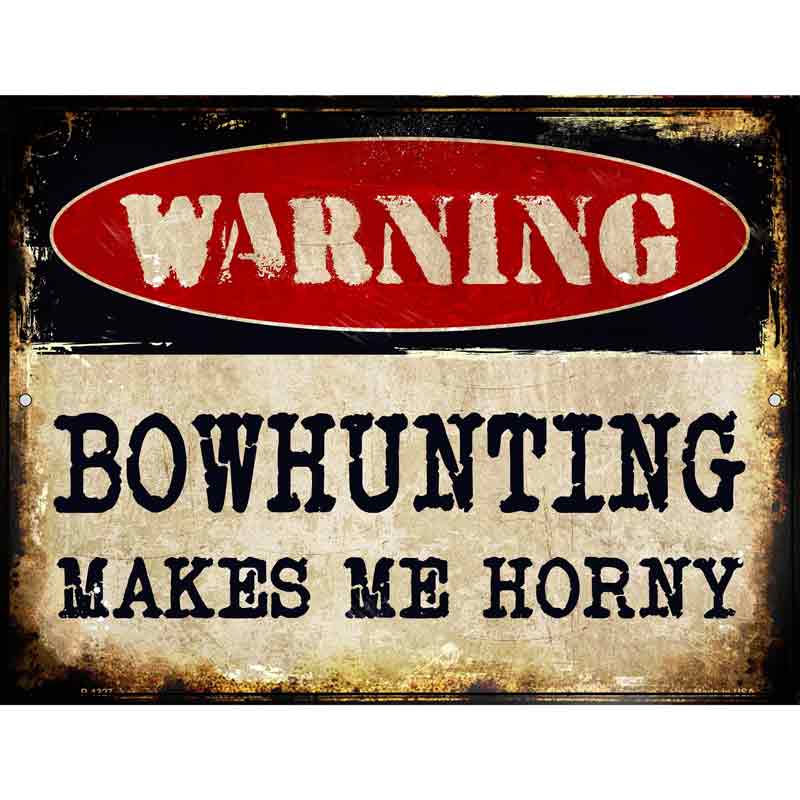 Bowhunting Wholesale Metal Novelty Parking SIGN