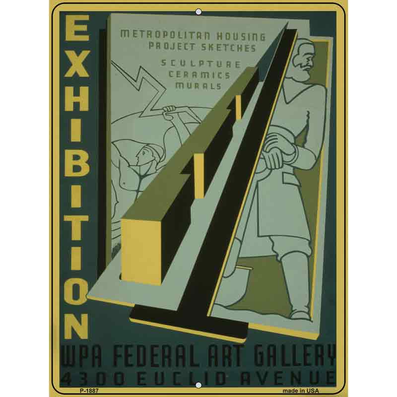 WPA Art Gallery VINTAGE Poster Wholesale Parking Sign