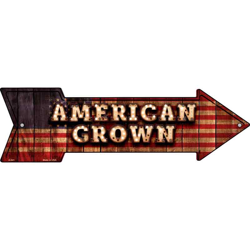 American Grown Bulb Letters American FLAG Wholesale Novelty Arrow Sign