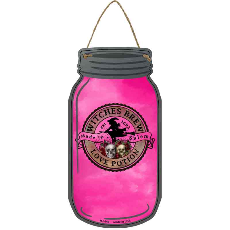 Love Potion Pink Wholesale Novelty Metal Mason Jar SIGN