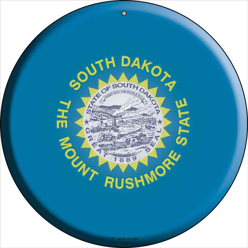 South Dakota State FLAG Wholesale Metal Circular Sign
