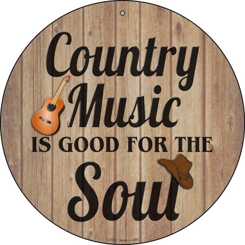 Country MUSIC Soul Wholesale Novelty Metal Circular Sign