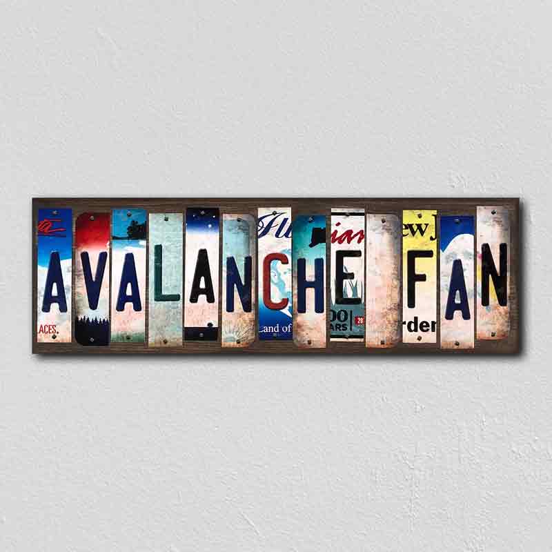 Avalanche Fan Wholesale Novelty License Plate Strips Wood Sign