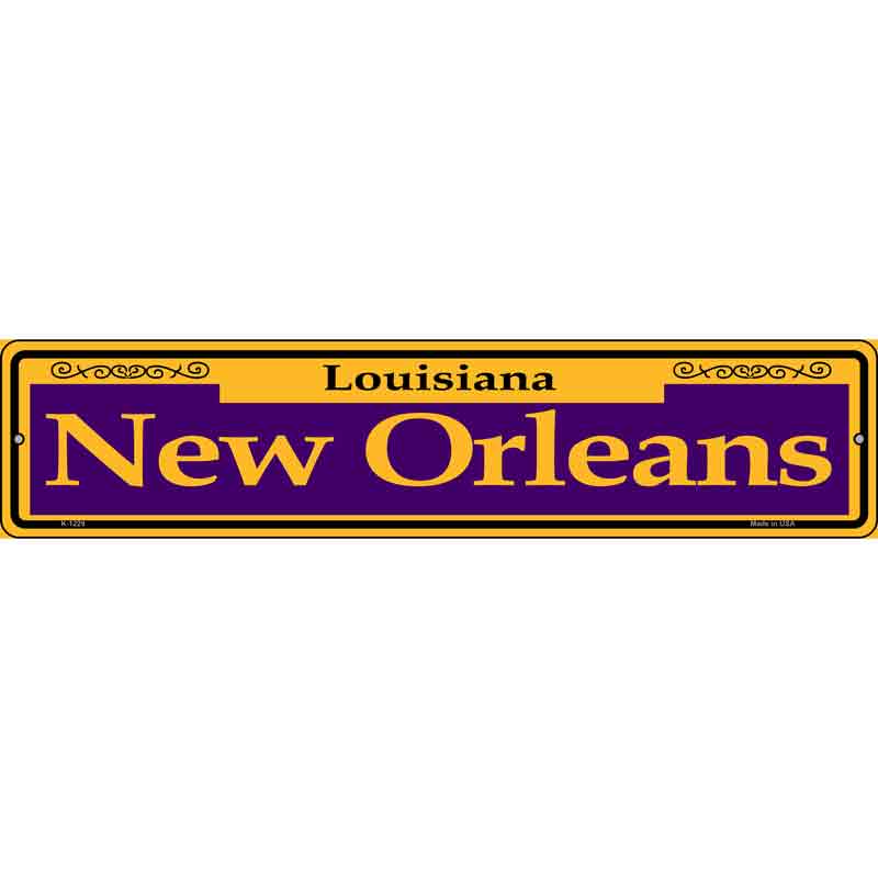 NEW Orleans Purple Wholesale Novelty Small Metal Street Sign