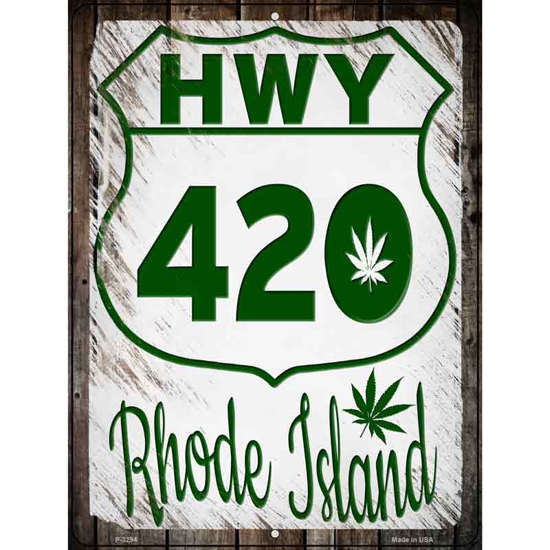 HWY 420 Rhode Island Wholesale Novelty Metal Parking SIGN