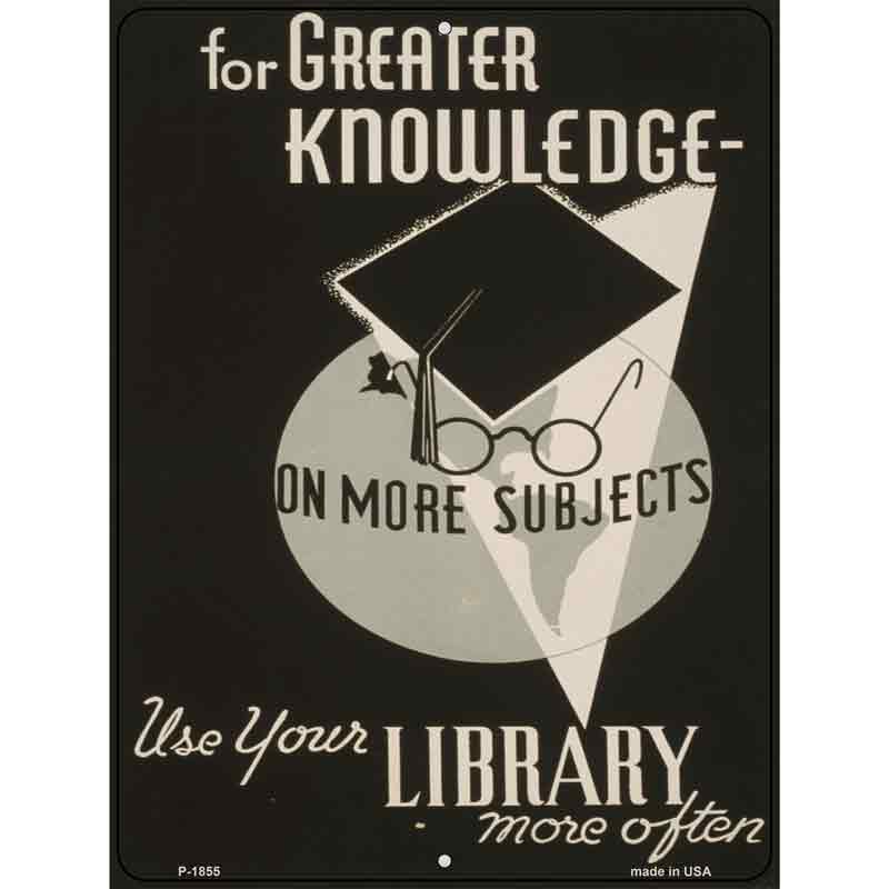 Use Your Library Vintage POSTER Wholesale Parking Sign