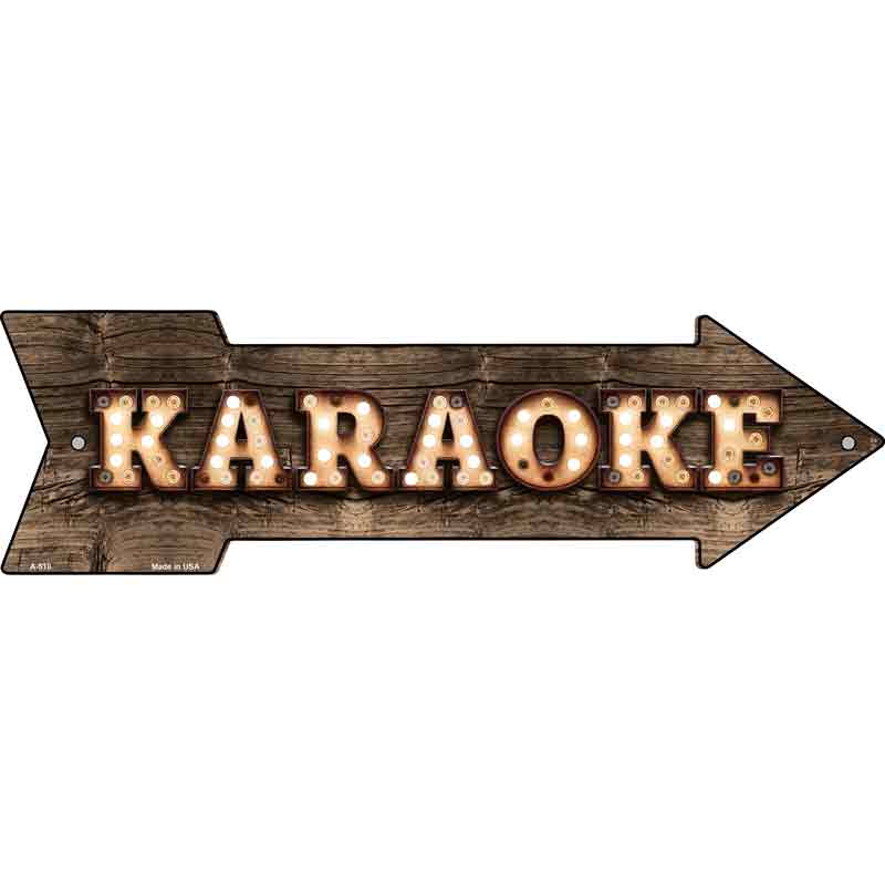 Karaoke Bulb Letters Wholesale Novelty Arrow SIGN