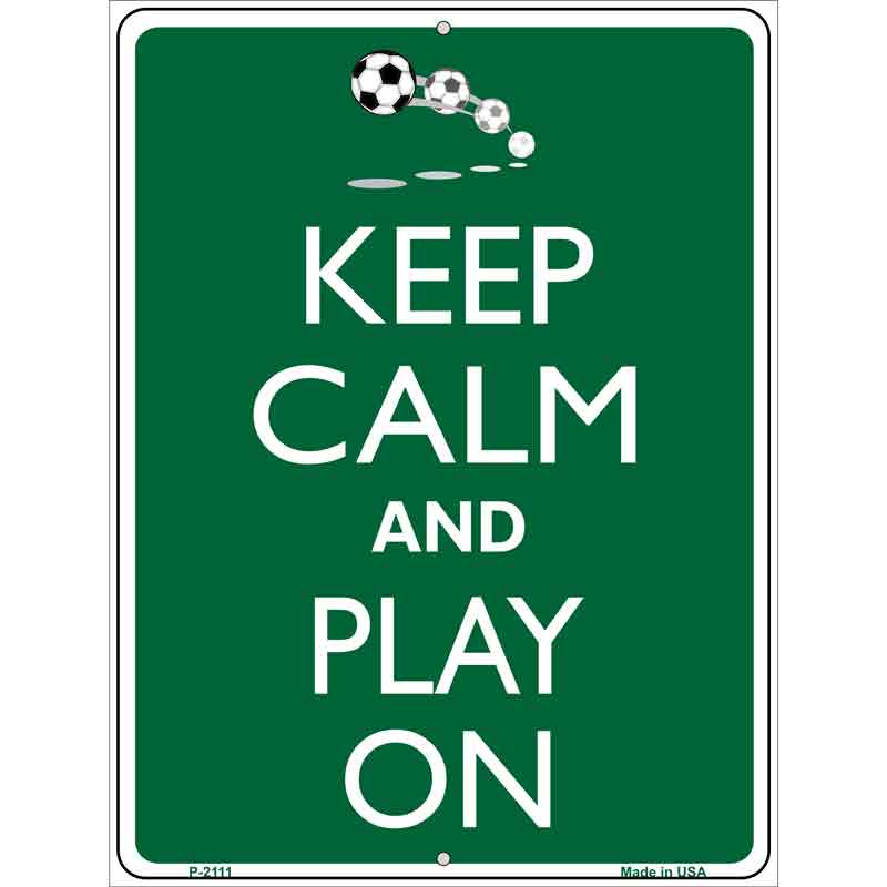 Keep Calm And Play On Wholesale Metal Novelty Parking SIGN