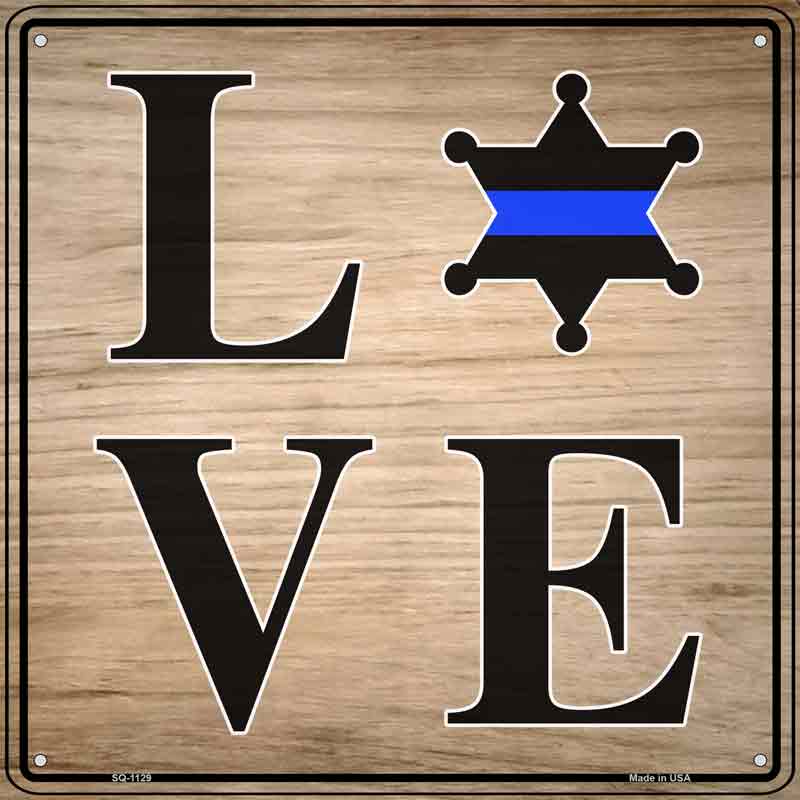 Love Sheriff Badge Wholesale Novelty Metal Square SIGN