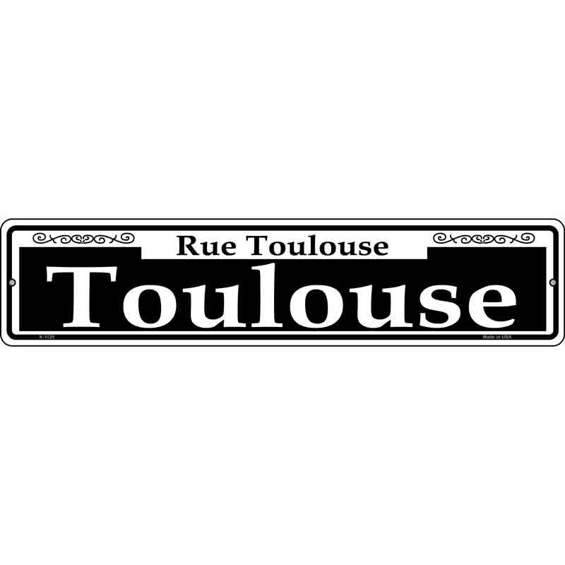 Toulouse Wholesale Novelty Small Metal Street Sign