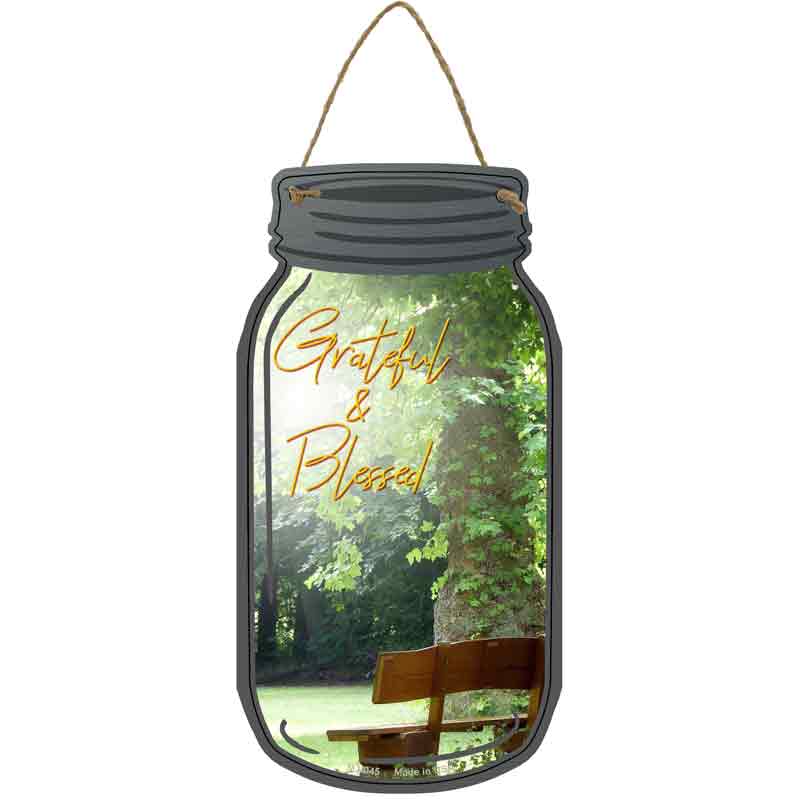 Summer Grateful And Blessed Wholesale Novelty Metal Mason Jar SIGN