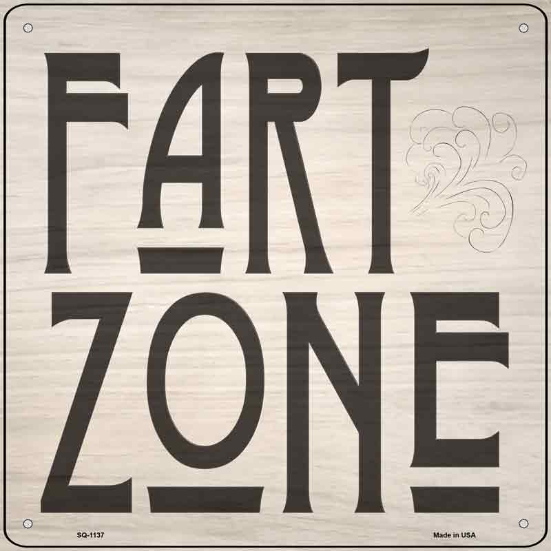 Fart Zone Wholesale Novelty Metal Square SIGN