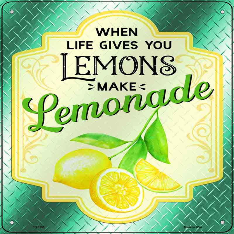 Make Lemonade Aqua Wholesale Novelty Metal Square SIGN