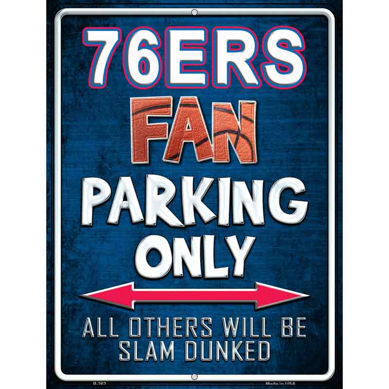 76ers Wholesale Metal Novelty Parking Sign