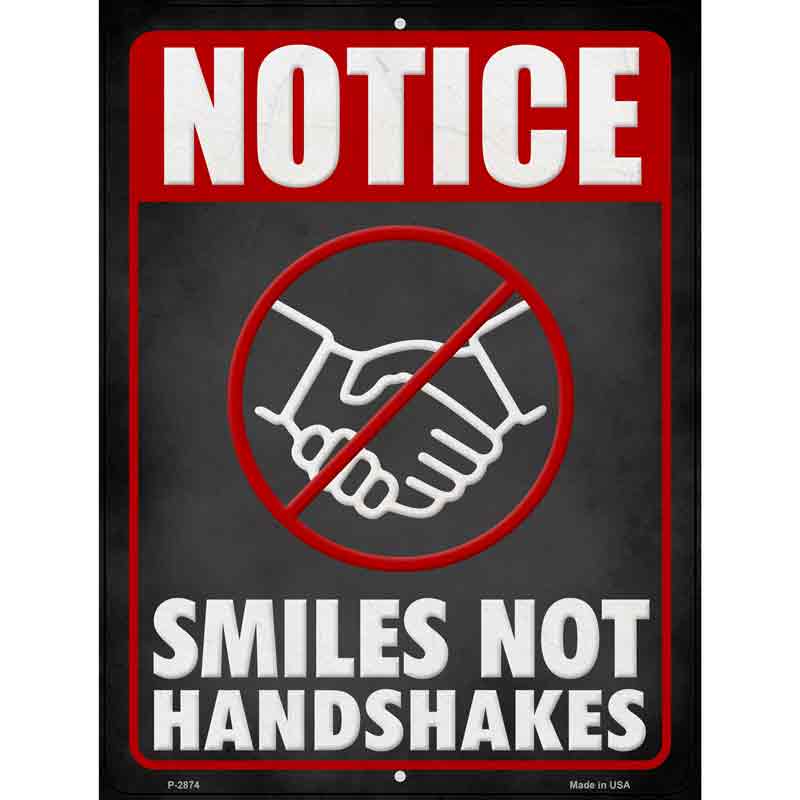 Smiles Not Shakes Wholesale Novelty Metal Parking SIGN