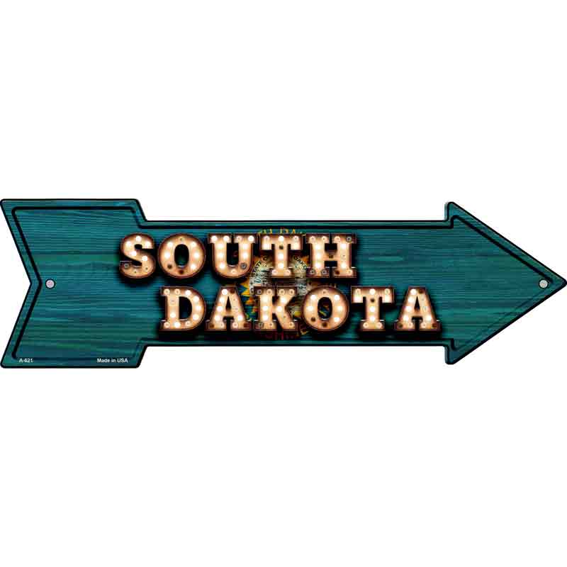 South Dakota Bulb Lettering With State FLAG Wholesale Novelty Arrows